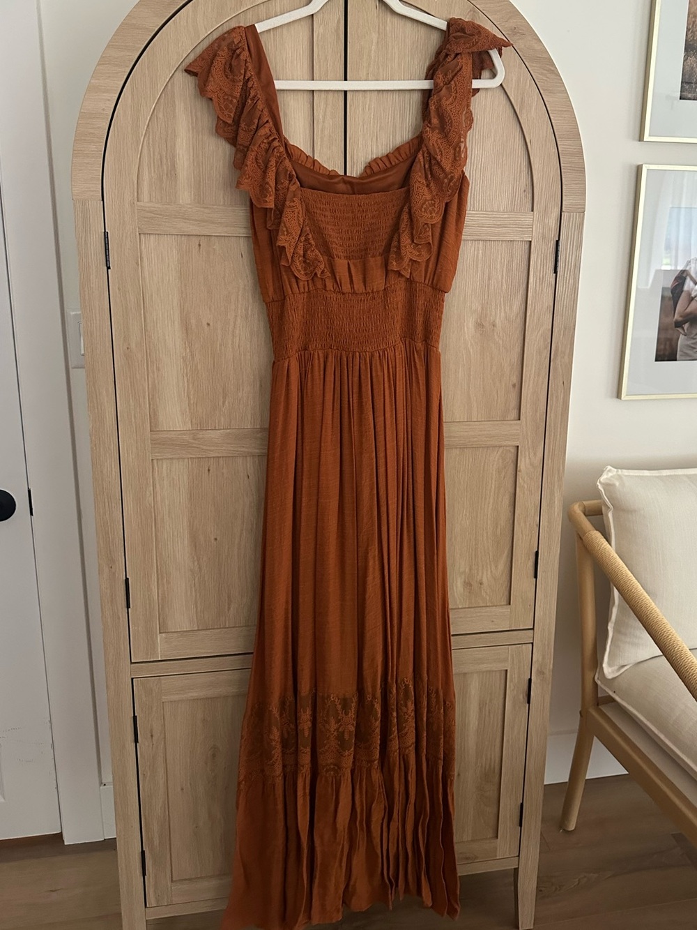 Joyfolie Maxi Dress in Rust - Picture 3 of 5